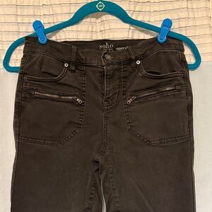 Soho Charcoal Zipper Pocket Jeans